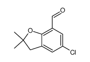 5-chloro-2,2-dimethyl-2,3-dihydrobenzofuran-7-carbaldehyde结构式