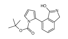 Boc-2-(2,3-二氢-3-氧代-1H-异吲哚-4-基)-1H-吡咯结构式