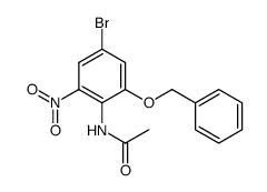 N-{4-bromo-2-nitro-6-[(phenylmethyl)oxy]phenyl}acetamide Structure