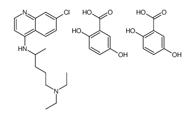 2,5-dihydroxybenzoic acid, compound with N4-(7-chloro-4-quinolyl)-N1,N1-diethylpentane-1,4-diamine (2:1) Structure