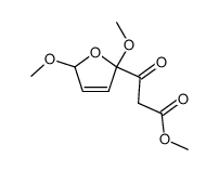 3-(2,5-dimethoxy-2,5-dihydro-[2]furyl)-3-oxo-propionic acid methyl ester结构式