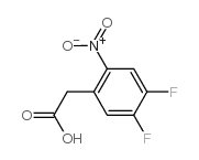 4,5-二氟-2-硝基苯乙酸结构式