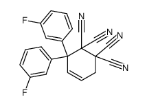 3,3-Bis-(3-fluoro-phenyl)-cyclohex-4-ene-1,1,2,2-tetracarbonitrile Structure