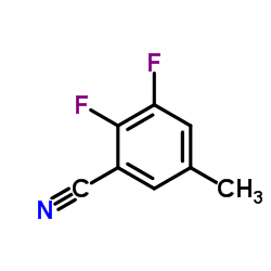 2,3-二氟-5-甲基苯腈结构式