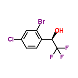 (1R)-1-(2-Bromo-4-chlorophenyl)-2,2,2-trifluoroethanol Structure