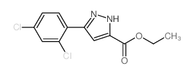 Ethyl 3-(2,4-dichlorophenyl)-1H-pyrazole-5-carboxylate结构式