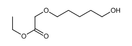 ethyl 2-(5-hydroxypentoxy)acetate结构式
