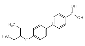 4-[4-(3-戊基氧基)苯基]苯硼酸结构式