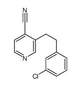 4-CYANO-3-(3-CHLOROPHENYLETHYL)PYRIDINE结构式