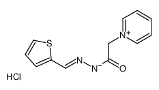 2-pyridin-1-ium-1-yl-N-(thiophen-2-ylmethylideneamino)acetamide,chloride Structure