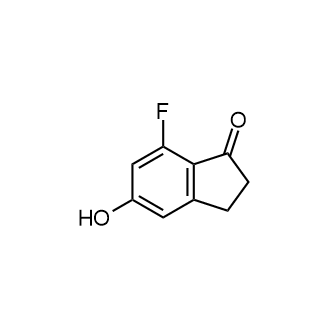 7-氟-5-羟基-2,3-二氢-1H-茚-1-酮结构式