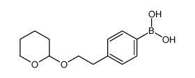 4-(2-(四氢-2H-吡喃-2-基氧基)乙基)苯硼酸结构式