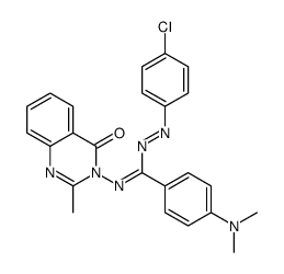 N-(4-chlorophenyl)imino-4-(dimethylamino)-N'-(2-methyl-4-oxoquinazolin-3-yl)benzenecarboximidamide结构式