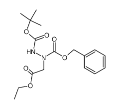 t-butyl 3-benzyloxycarbonyl-3-(ethoxycarbonylmethyl)carbazate Structure