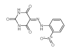5-[(2-nitrophenyl)hydrazinylidene]-1,3-diazinane-2,4,6-trione structure