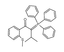 1-(2-methylsulfanylbenzoyl)-2-methylpropylidene(triphenyl)phosphorane结构式