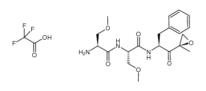 (S)-2-amino-3-methoxy-N-((S)-3-methoxy-1-(((S)-1-((R)-2-methyloxiran-2-yl)-1-oxo-3-phenylpropan-2-yl)amino)-1-oxopropan-2-yl)propanamide 2,2,2-trifluoroacetate结构式