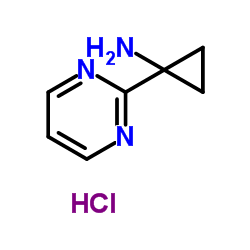 1-(pyrimidin-2-yl)cyclopropan-1-amine dihydrochloride Structure