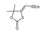 2-(5,5-dimethyl-2-oxo-1,3-oxathiolan-4-ylidene)acetonitrile结构式