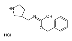S-3-(CBZ-氨基甲基)-吡咯烷盐酸盐结构式