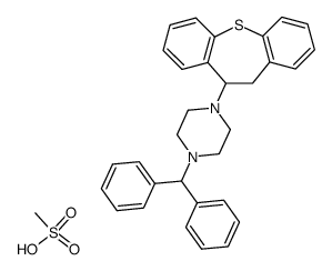 1-benzhydryl-4-(5,6-dihydrobenzo[b][1]benzothiepin-5-yl)piperazine,methanesulfonic acid Structure