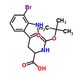 Boc-7-bromo-DL-tryptophan Structure