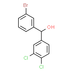 (3-溴苯基)(3,4-二氯苯基)甲醇结构式
