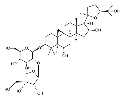 cyclosiversigenin 3-O-[β-D-apiofuranosyl(1->2)]-β-D-glucopyranoside Structure