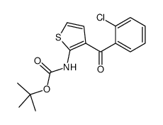 tert-butyl N-[3-(2-chlorobenzoyl)thiophen-2-yl]carbamate结构式