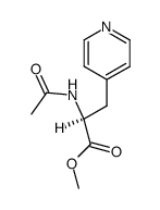 l-methyl 2-acetamido-3-(4-pyridyl)propanoate结构式
