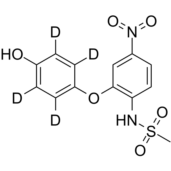 4’-Hydroxy nimesulide-d4结构式