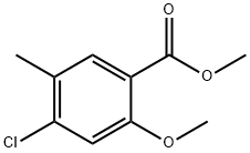 2-甲氧基-4-氯-5-甲基苯甲酸甲酯结构式