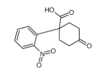 1-(2-Nitrophenyl)-4-oxocyclohexanecarboxylic acid Structure