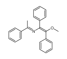 (1E,NE)-2-methoxy-1,2-diphenyl-N-(1-phenylethylidene)ethenamine Structure