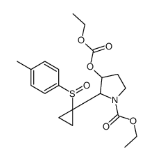 ethyl 3-(ethoxycarbonyloxy)-2-(1-(4-tolylsulfinyl)cyclopropyl)-1-pyrrolidinecarboxylate结构式