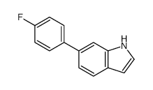 6-(4-氟苯基)吲哚结构式