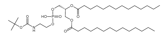 (N-tert-butyloxy)carbonyl-dimyristoylphosphatidylethanolamine结构式