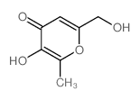 4H-Pyran-4-one,3-hydroxy-6-(hydroxymethyl)-2-methyl- Structure