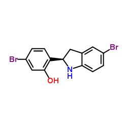 (R)-5-bromo-2-(5-bromoindolin-2-yl)phenol structure