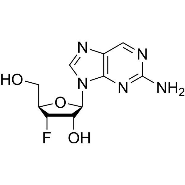 9-(3-Deoxy-3-fluoro-β-D-ribofuranosyl)-9H-purin-2-amine结构式