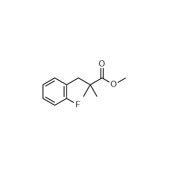 3-(2-氟苯基)-2,2-二甲基丙酸甲酯结构式