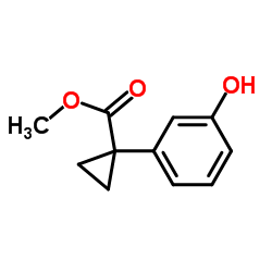 1-(3-羟苯基)环丙烷-1-羧酸甲酯结构式
