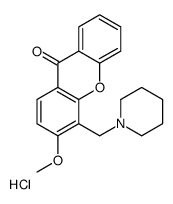 3-methoxy-4-(piperidin-1-ylmethyl)xanthen-9-one,hydrochloride结构式