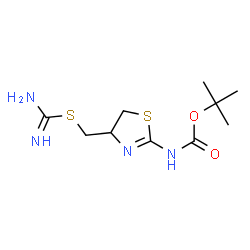 Carbamic acid,[4-[[(aminoiminomethyl)thio]methyl]-4,5-dihydro-2-thiazolyl]-,1,1-dimethylethyl ester (9CI)结构式