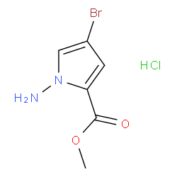 1-氨基-4-溴-1H-吡咯-2-羧酸甲酯盐酸盐结构式