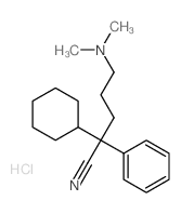 Benzeneacetonitrile, a-cyclohexyl-a-[3-(dimethylamino)propyl]-,hydrochloride (1:1) Structure