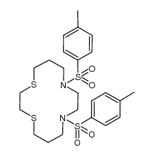 8,11-bis(p-toluenesulfonyl)-1,4-dithia-8,11-diazacyclotetradecane结构式