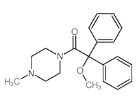 2-methoxy-1-(4-methylpiperazin-1-yl)-2,2-diphenyl-ethanone结构式