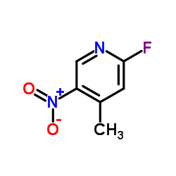 2-氟-4-甲基-5-硝基吡啶结构式