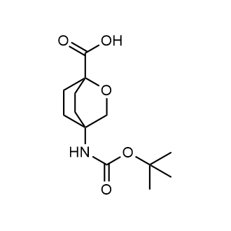 4-((tert-Butoxycarbonyl)amino)-2-oxabicyclo[2.2.2]octane-1-carboxylic acid Structure